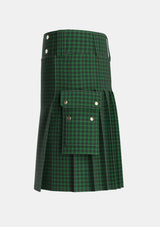 Utility_Graham_2_Tartan_786_kilt_left_image_with_pleated_design_and_adjustable_buckles_for_men