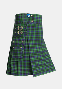 Utility_Graham_of_Montrose_2_Tartan_1044_kilt_side_image_with_pleated_design_and_adjustable_buckles_for_men
