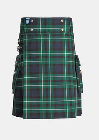 Utility_Graham_of_Montrose_Modern_Tartan_kilt_front_image_with_pleated_design_and_adjustable_buckles_for_men