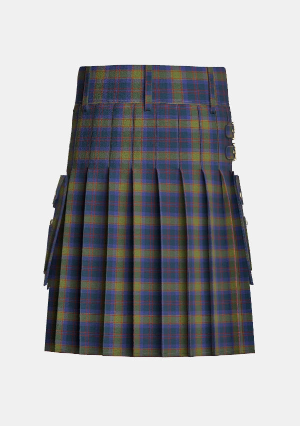 Utility_Grampian_Tartan_2151_kilt_back_image_with_pleated_design_and_adjustable_buckles_for_men
