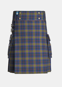 Utility_Grampian_Tartan_2151_kilt_front_image_with_pleated_design_and_adjustable_buckles_for_men