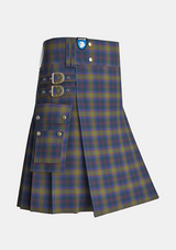 Utility_Grampian_Tartan_2151_kilt_side_image_with_pleated_design_and_adjustable_buckles_for_men