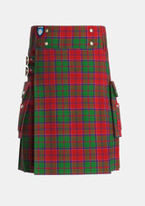 Utility_Grant_1819_1_Tartan_1384_kilt_front_image_with_pleated_design_and_adjustable_buckles_for_men