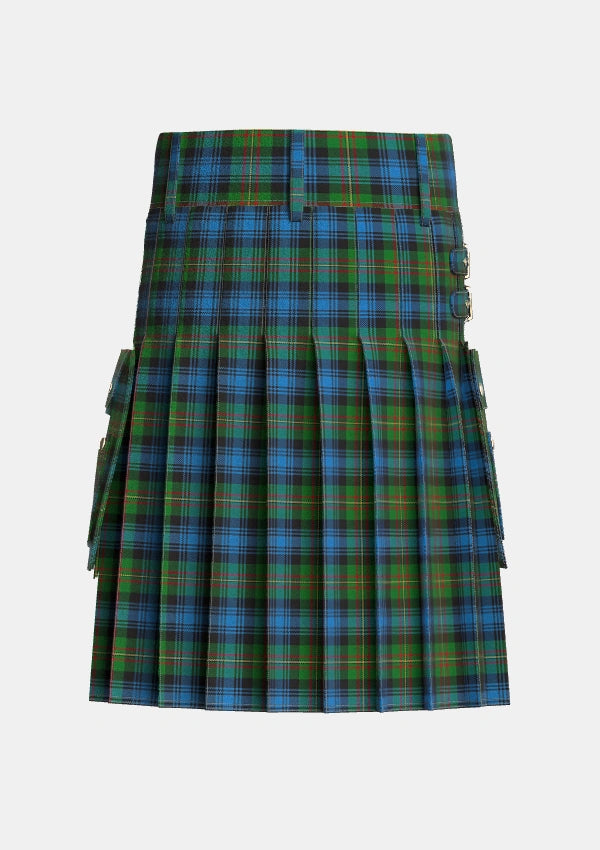 Utility_Grant_1819_2_Tartan_311_kilt_back_image_with_pleated_design_and_adjustable_buckles_for_men