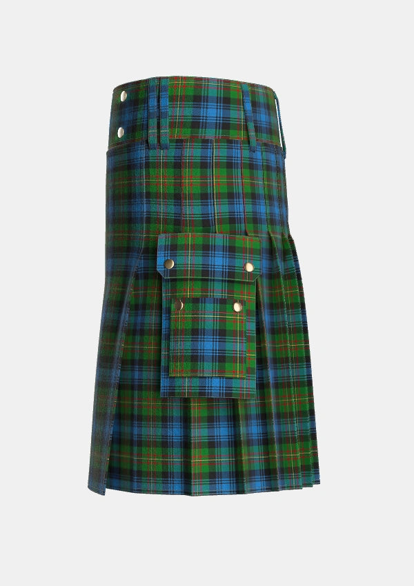 Utility_Grant_1819_2_Tartan_311_kilt_left_image_with_pleated_design_and_adjustable_buckles_for_men