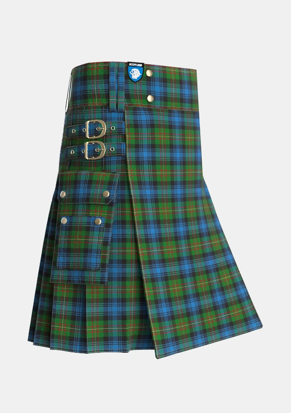 Utility_Grant_1819_2_Tartan_311_kilt_side_image_with_pleated_design_and_adjustable_buckles_for_men