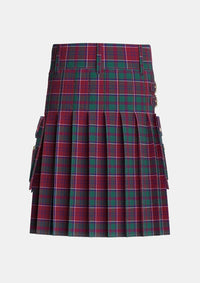 Utility_Grant_of_Glenmoriston_Tartan_2887_kilt_back_image_with_pleated_design_and_adjustable_buckles_for_men