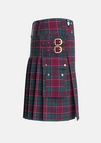 Utility_Grant_of_Glenmoriston_Tartan_2887_kilt_right_image_with_pleated_design_and_adjustable_buckles_for_men