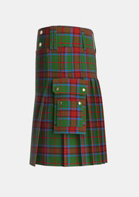Utility_Grant_of_Monymusk_Tartan_1497_kilt_left_image_with_pleated_design_and_adjustable_buckles_for_men