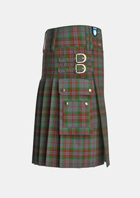 Utility_Gray_Tartan_2148_kilt_right_image_with_pleated_design_and_adjustable_buckles_for_men