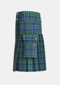 Utility_Greenshields_Personal_Tartan_6578_kilt_left_image_with_pleated_design_and_adjustable_buckles_for_men