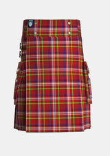 Utility_Griffiths_John_Tartan_12980_kilt_front_image_with_pleated_design_and_adjustable_buckles_for_men