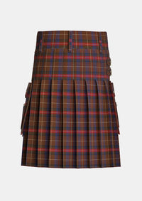 Utility_Griffiths_of_Wales_tartan_5733_kilt_back_image_with_pleated_design_and_adjustable_buckles_for_men