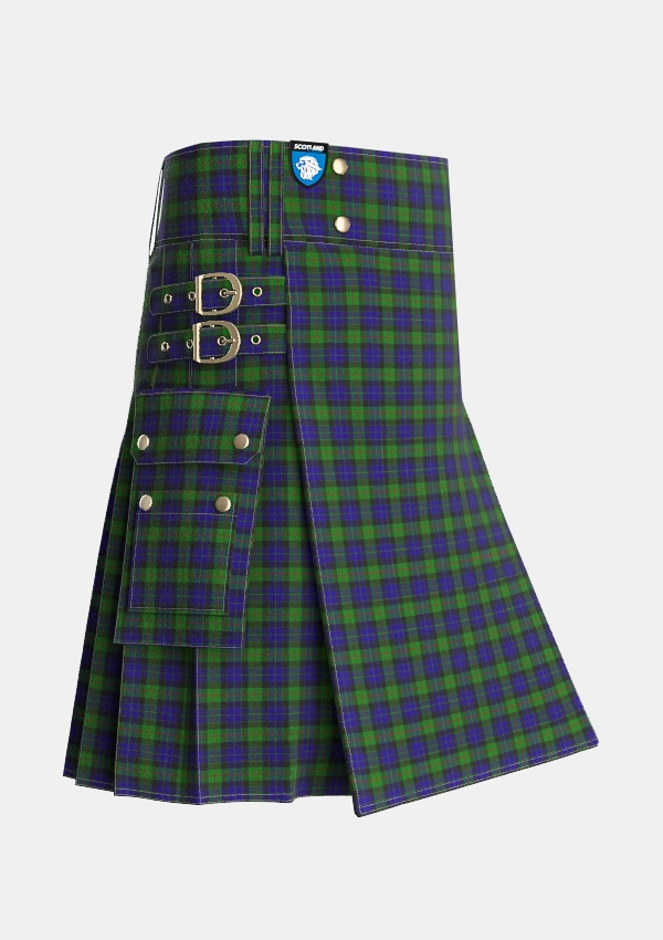 Utility_Gunn_2_Tartan_708_kilt_side_image_with_pleated_design_and_adjustable_buckles_for_men