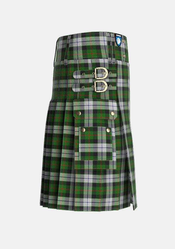 Utility_Gunn_Mrs_Jane_of_Kirkhill_House_Wick_Tartan_6037_kilt_right_image_with_pleated_design_and_adjustable_buckles_for_men