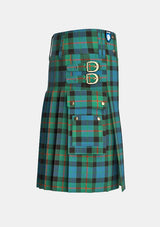 Utility_Gunn_Tartan_kilt_right_image_with_pleated_design_and_adjustable_buckles_for_men