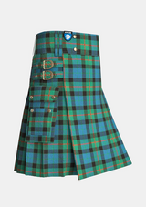 Utility_Gunn_Tartan_kilt_side_image_with_pleated_design_and_adjustable_buckles_for_men