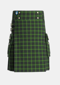 Utility_Gunn_VS_Tartan_795_kilt_front_image_with_pleated_design_and_adjustable_buckles_for_men