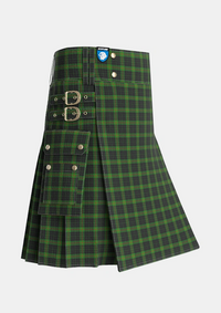 Utility_Gunn_VS_Tartan_795_kilt_side_image_with_pleated_design_and_adjustable_buckles_for_men