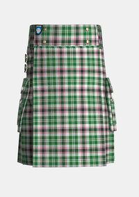 Utility_Hackett_William_Tartan_10530_kilt_front_image_with_pleated_design_and_adjustable_buckles_for_men