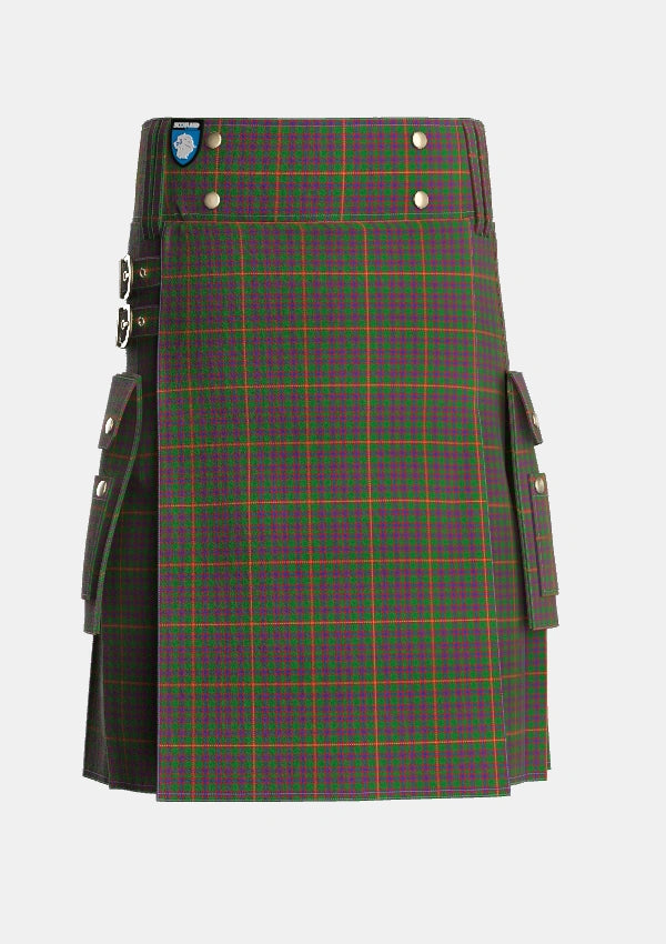Utility_Hall_1994_Tartan_2092_kilt_front_image_with_pleated_design_and_adjustable_buckles_for_men