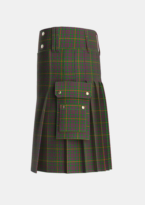 Utility_Hall_1994_Tartan_2092_kilt_left_image_with_pleated_design_and_adjustable_buckles_for_men