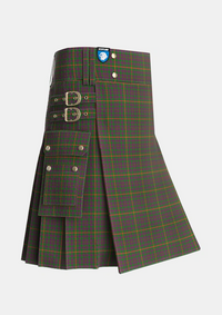 Utility_Hall_1994_Tartan_2092_kilt_side_image_with_pleated_design_and_adjustable_buckles_for_men