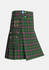 Utility_Hall_from_Springbrook_and_Newtown_Personal_Tartan_2619_kilt_side_image_with_pleated_design_and_adjustable_buckles_for_men