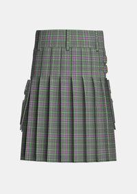 Utility_Halliday_Tartan_7552_kilt_back_image_with_pleated_design_and_adjustable_buckles_for_men
