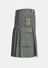 Utility_Halliday_Tartan_7552_kilt_right_image_with_pleated_design_and_adjustable_buckles_for_men