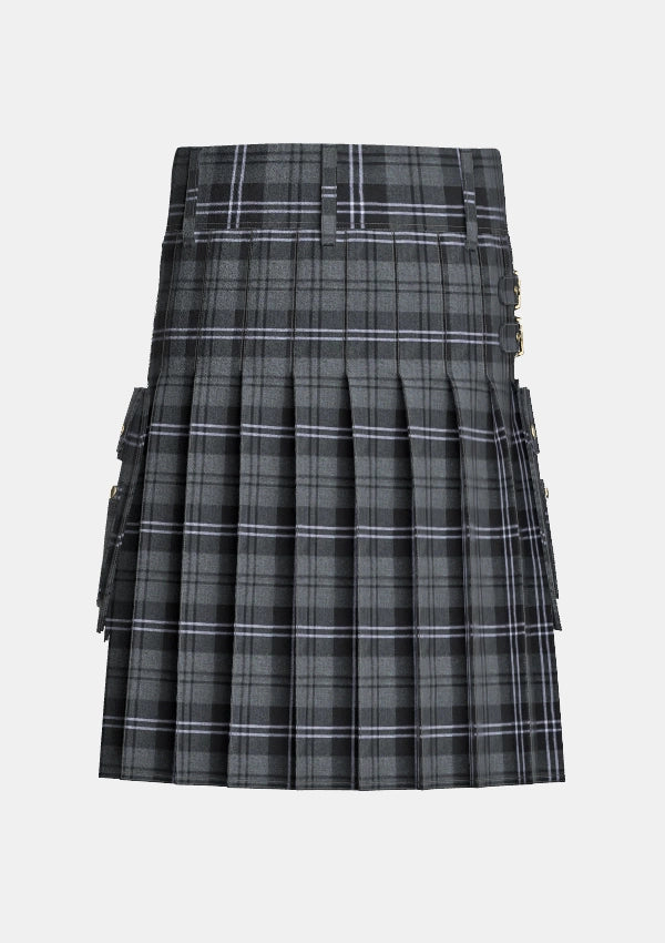 Hamilton Grey Utility Tartan Kilt