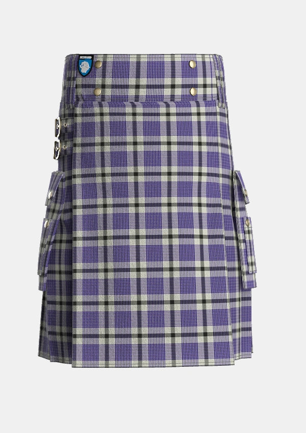 Utility_Hanna_Bible_Personal_Tartan_619_kilt_front_image_with_pleated_design_and_adjustable_buckles_for_men