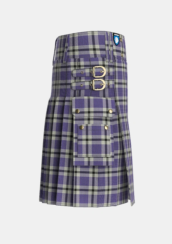 Utility_Hanna_Bible_Personal_Tartan_619_kilt_right_image_with_pleated_design_and_adjustable_buckles_for_men