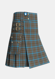 Utility_Hanna_of_Leith_yellow_line_Tartan_5144_kilt_side_image_with_pleated_design_and_adjustable_buckles_for_men