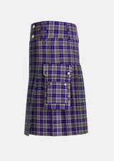 Utility_Hanna_of_Stirlingshire_Tartan_5150_kilt_left_image_with_pleated_design_and_adjustable_buckles_for_men