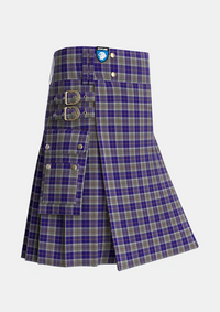 Utility_Hanna_of_Stirlingshire_Tartan_5150_kilt_side_image_with_pleated_design_and_adjustable_buckles_for_men