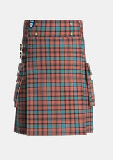 Utility_Hannay_Dress_Tartan_6129_kilt_front_image_with_pleated_design_and_adjustable_buckles_for_men