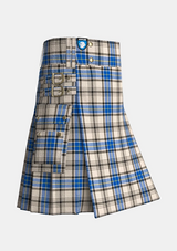 Utility_Hannay_Tartan_1255_kilt_side_image_with_pleated_design_and_adjustable_buckles_for_men
