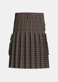 Utility_Hargis_Tartan_3844_kilt_back_image_with_pleated_design_and_adjustable_buckles_for_men