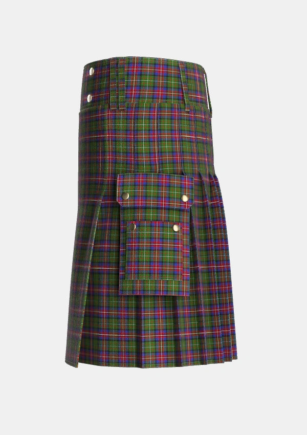Utility_Hargis_Tartan_3844_kilt_left_image_with_pleated_design_and_adjustable_buckles_for_men