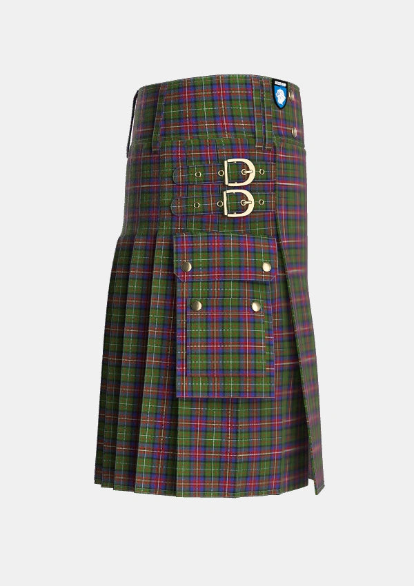 Utility_Hargis_Tartan_3844_kilt_right_image_with_pleated_design_and_adjustable_buckles_for_men