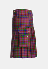 Utility_Haughdale_Tartan_5162_kilt_left_image_with_pleated_design_and_adjustable_buckles_for_men