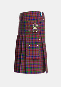 Utility_Haughdale_Tartan_5162_kilt_right_image_with_pleated_design_and_adjustable_buckles_for_men