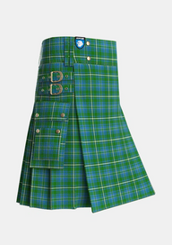Utility_Hay_Hunting_Tartan_2712_kilt_side_image_with_pleated_design_and_adjustable_buckles_for_men