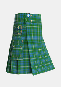 Utility_Hay_Hunting_Tartan_2712_kilt_side_image_with_pleated_design_and_adjustable_buckles_for_men