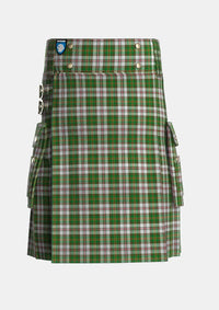 Utility_Hay_White_Dress_Tartan_1556_kilt_front_image_with_pleated_design_and_adjustable_buckles_for_men