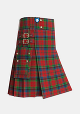 Utility_Hay_and_Leith_Tartan_1215_kilt_side_image_with_pleated_design_and_adjustable_buckles_for_men