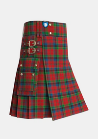 Utility_Hay_and_Leith_Tartan_1215_kilt_side_image_with_pleated_design_and_adjustable_buckles_for_men