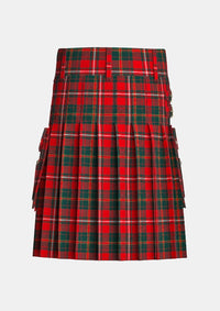 Utility_Hay_tartan_1555_kilt_back_image_with_pleated_design_and_adjustable_buckles_for_men