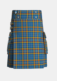Utility_Healy_Tartan_6236_kilt_front_image_with_pleated_design_and_adjustable_buckles_for_men